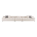 Rhonda - Modern Ivory Beige Fabric Modular Sectional Sofa