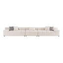 Rhonda - Modern Ivory Beige Fabric Modular Sectional Sofa