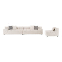 Rhonda - Modern Ivory Beige Fabric Modular Sectional Sofa