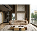 Ellington - Italian Beige Nubuck Leather Accent Chair