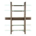 Rinaldi - Mid-Century Modern Grey Ash + Glass Bookshelf