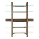 Rinaldi - Mid-Century Modern Grey Ash + Glass Bookshelf