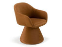 Risa Modern Rust Fabric Swivel Dining Chair