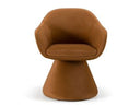 Risa Modern Rust Fabric Swivel Dining Chair