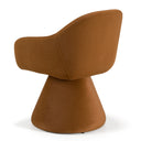 Risa Modern Rust Fabric Swivel Dining Chair