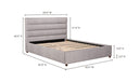Takio Queen Bed Light Grey