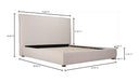Luzon Queen Bed Tall Headboard Wheat