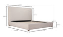 Luzon King Bed Tall Headboard Wheat