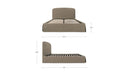 Joan Queen Storage Bed Taupe