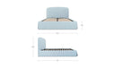 Joan Queen Storage Bed Light Blue