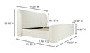 Sophia King Storage Bed Cream