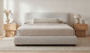 Beau King Storage Bed Speckled Light Grey