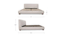 Beau Queen Storage Bed Speckled Light Grey
