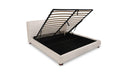 Beau Queen Storage Bed Speckled Light Grey