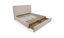 Simon Queen Storage Bed Flecked Beige