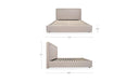 Simon Queen Storage Bed Flecked Beige