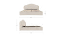 Maggie King Storage Bed Cream