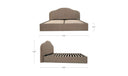 Maggie King Storage Bed Taupe