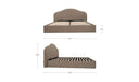 Maggie Queen Storage Bed Taupe