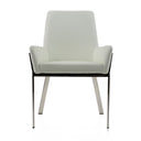 Robin Modern White Bonded Leather Dining Chair