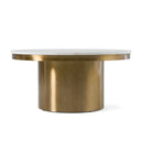 Rocky - Glam White & Gold Coffee Table