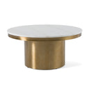 Rocky - Glam White & Gold Coffee Table