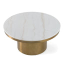Rocky - Glam White & Gold Coffee Table