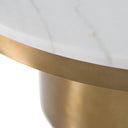 Rocky - Glam White & Gold Coffee Table