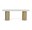 Rocky - Glam White & Gold End Table