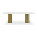 Rocky - Glam White & Gold Coffee Table