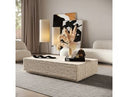 Roma - Modern Faux Travertine Rectangular Coffee Table