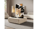 Roma - Modern Faux Travertine Square Coffee Table
