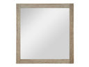 Roma - Modern Faux Travertine + Gold Mirror