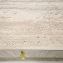 Roma - Modern Faux Travertine + Gold Nightstand