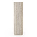 Roma - Modern Faux Travertine + Gold Bookcase