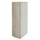 Roma - Modern Faux Travertine + Gold Bookcase