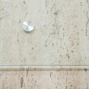 Roma - Modern Glass + Faux Travertine Reversible Desk