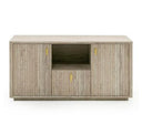 Roma - Modern Faux Travertine Round End Table