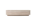 Roma - Modern Faux Travertine Rectangular Coffee Table