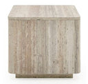 Roma - Modern Faux Travertine Round Coffee Table