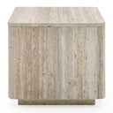 Roma - Modern Faux Travertine Square End Table