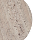 Roma - Modern Faux Travertine Round End Table