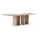Roma - Modern Travertine Rectangular Dining Table