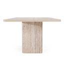 Roma - Modern Travertine Rectangular Dining Table