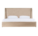 Roma - Modern Burnt Orange Microfiber Upholstered Bed