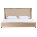 Roma - Modern Taupe Microfiber Upholstered Bed