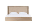 Roma - Modern Taupe Microfiber Upholstered Bed