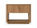 Roma - Modern Oak + Gold Nightstand