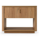 Roma - Modern Oak + Gold Nightstand