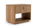 Roma - Modern Oak + Gold Nightstand